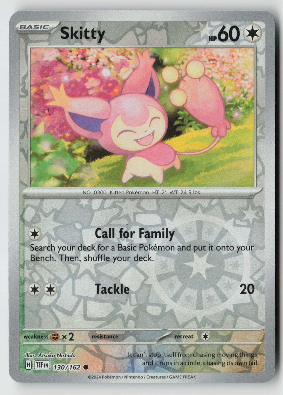 Skitty 130/162 SV05: Temporal Forces Common Reverse Holo NM Atsuko Nishida