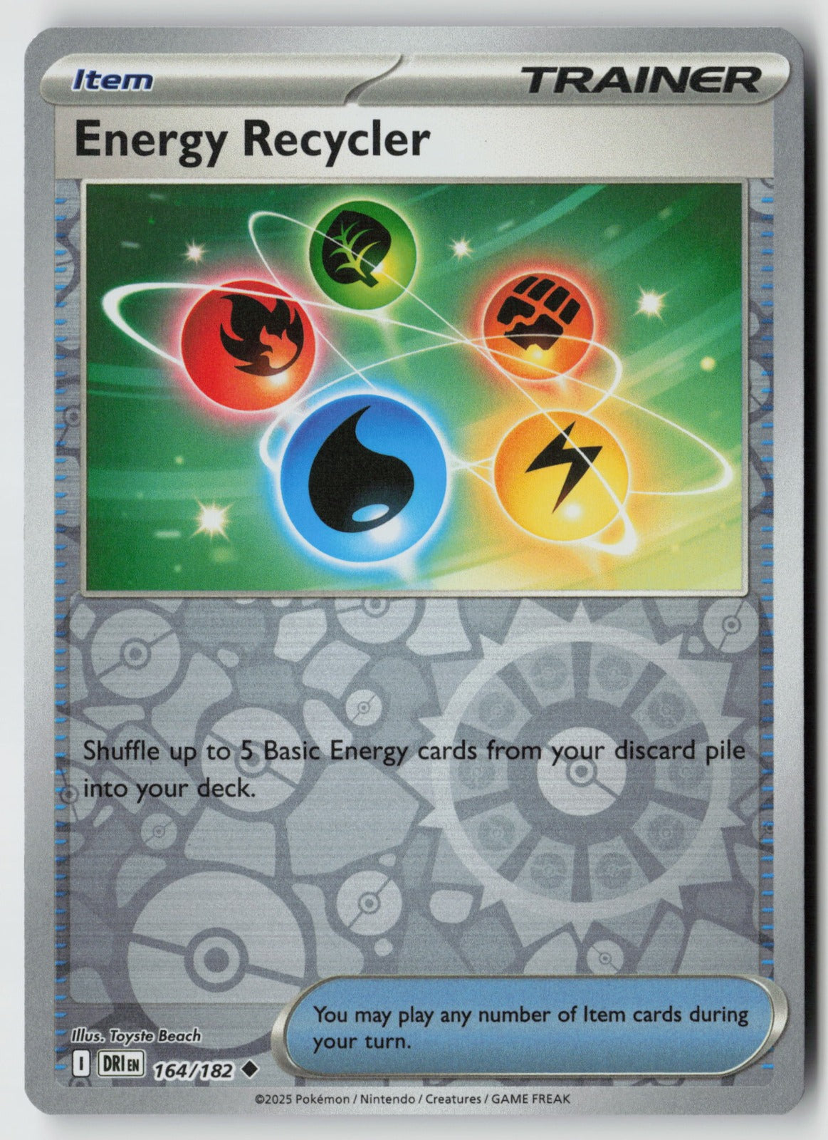 Energy Recycler 164/182 SV10: Destined Rivals Uncommon NM Eske Yoshinob
