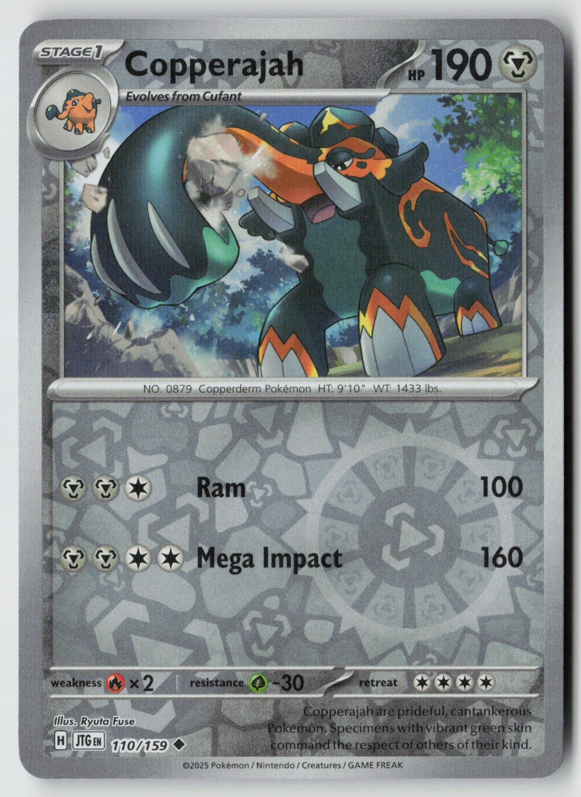 Copperajah 110/159 SV09: Journey Together Uncommon Reverse Holo NM Ryuta Fuse