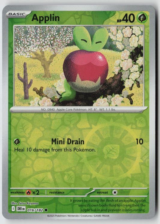 Applin 016/182 SV10: Destined Rivals Common Reverse Holo NM Tetsu Kayama