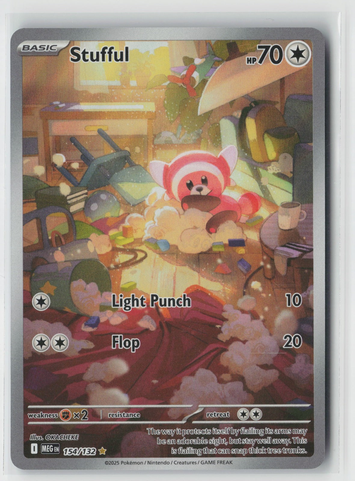 Stufful 154/132 ME01: Mega Evolution Illustration Rare Holo NM OKACHEKE