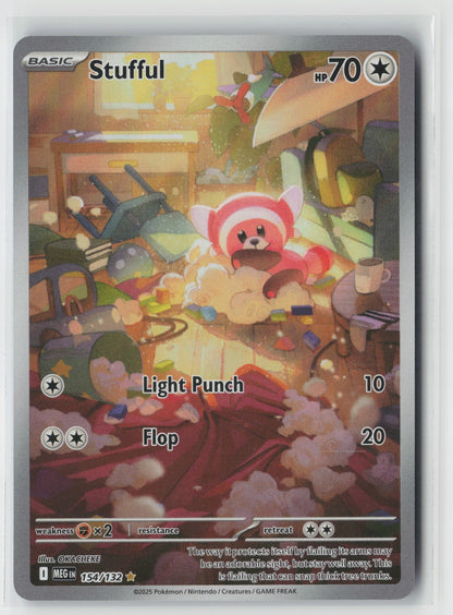 Stufful 154/132 ME01: Mega Evolution Illustration Rare Holo NM OKACHEKE