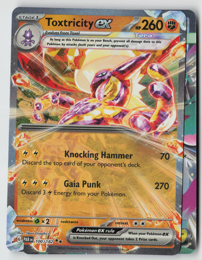 Toxtricity ex 100/182 SV04: Paradox Rift Double Rare Holo NM 5ban Graphics