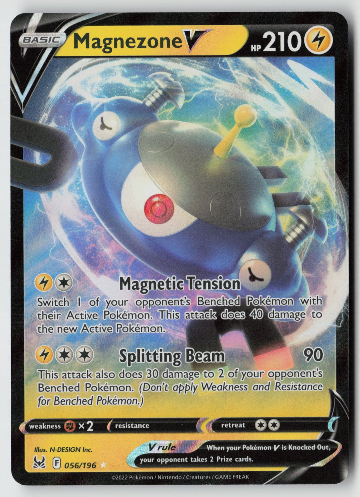 Magnezone V 056/196 SWSH11: Lost Origin Ultra Rare Holo NM N-DESIGN Inc