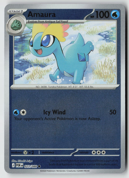 Amaura 023/088 ME03: Perfect Order Common Reverse Holo NM Hitoshi Ariga