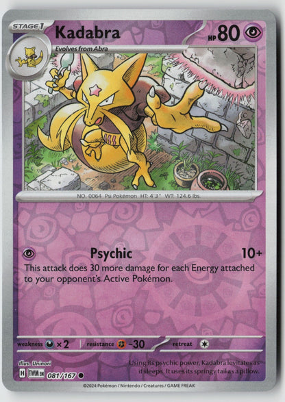 Kadabra 081/167 SV06: Twilight Masquerade Common Reverse Holo NM Uninori