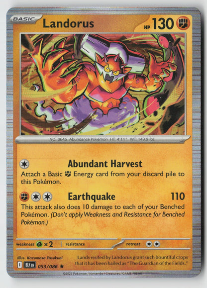 Landorus 053/086 SV: Black Bolt Rare Holo NM Kazumasa Yasukuni