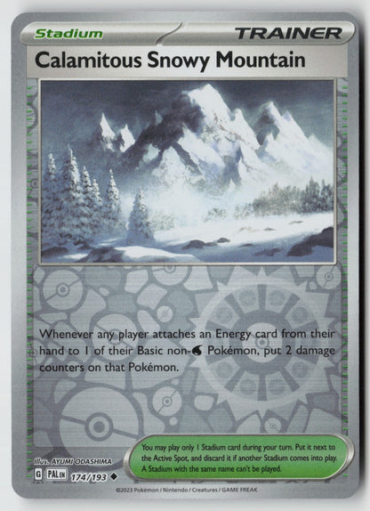Calamitous Snowy Mountain 174/193 SV02: Paldea Evolved Uncommon Reverse Holo NM