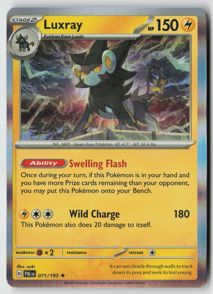 Luxray 071/193 SV02: Paldea Evolved Rare Holo NM aoki
