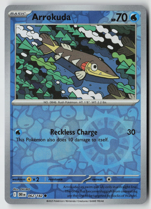 Arrokuda 062/182 SV10: Destined Rivals Common Reverse Holo NM sui