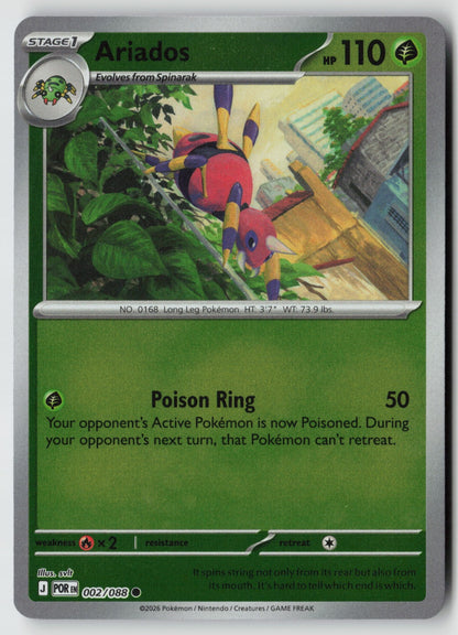 Ariados 002/088 ME03: Perfect Order Common Reverse Holo NM svlt