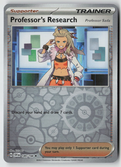 Professors Research [Professor Sada] 189/198 Scarlet & Violet Base Reverse NM