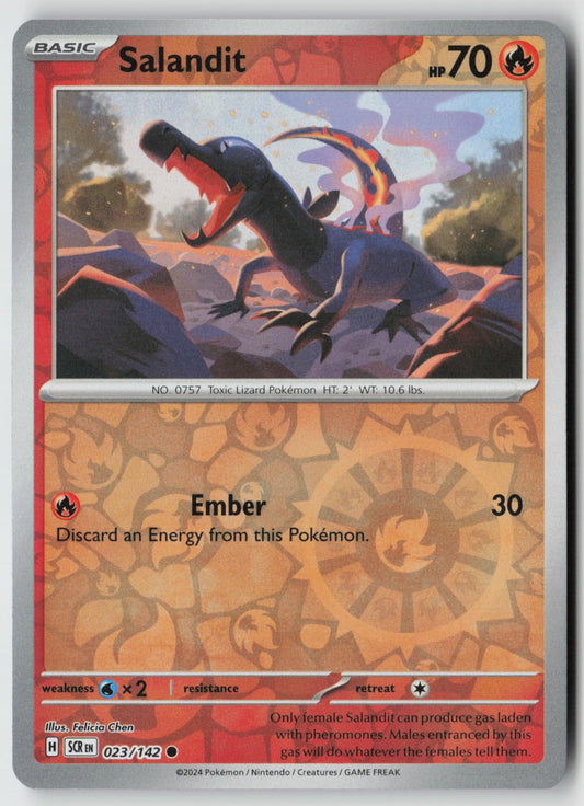 Salandit 023/142 SV07: Stellar Crown Common Reverse Holo NM Felicia Chen