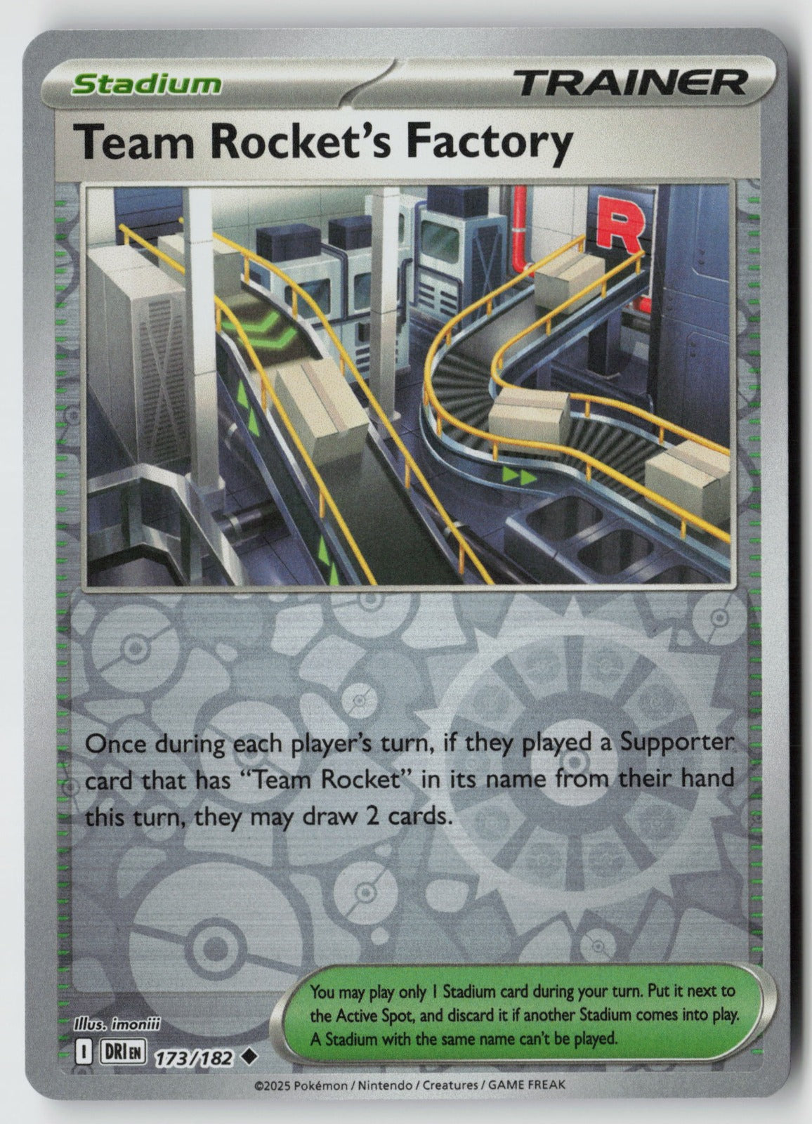 Team Rocket's Factory 173/182 SV10: Destined Rivals Uncommon Reverse Holo NM