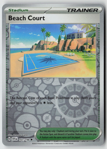 Beach Court 167/198 SV01: Scarlet & Violet Base Set Uncommon Reverse Holo NM