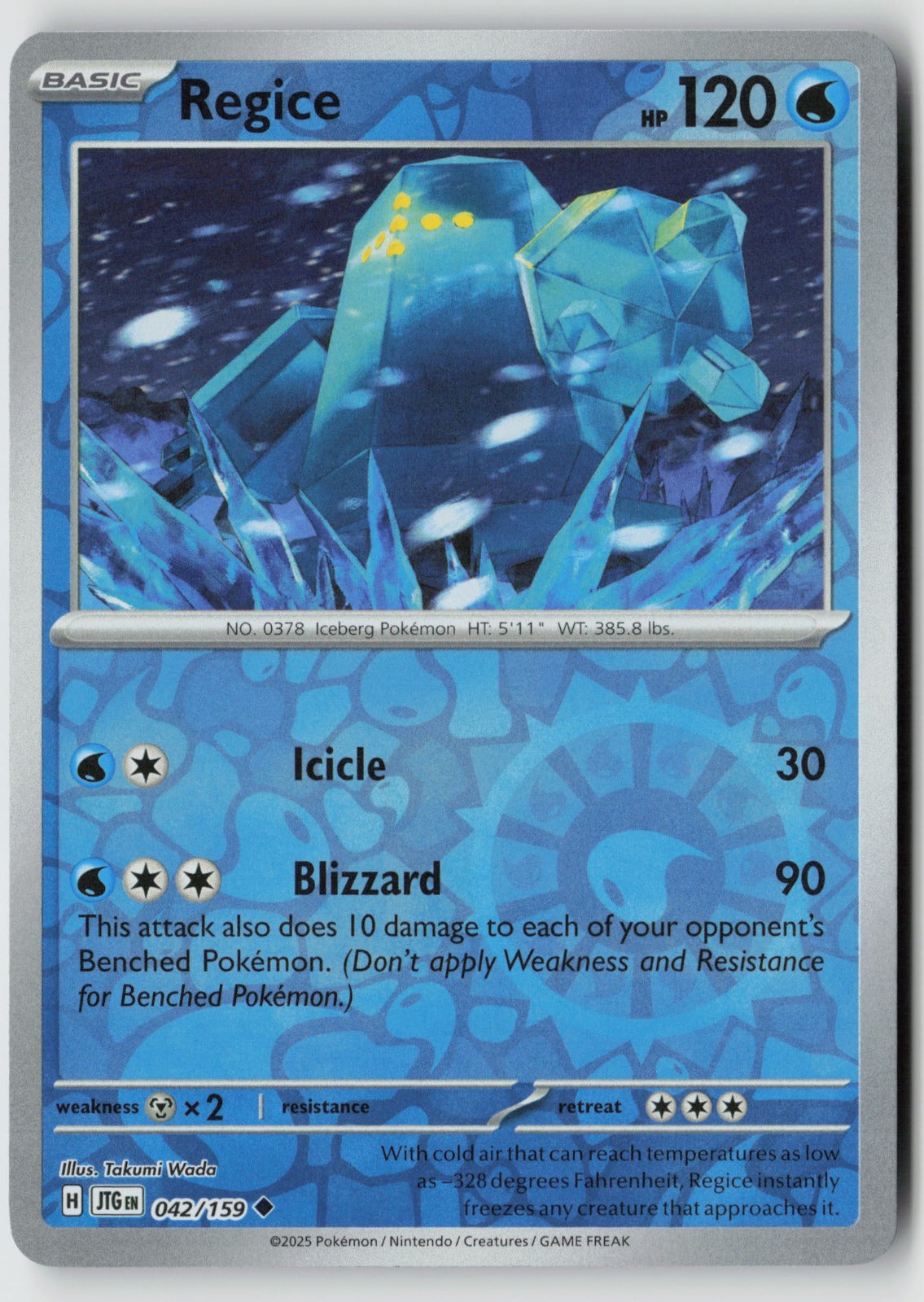 Regice 042/159 SV09: Journey Together Uncommon Reverse Holo NM Takumi Wada