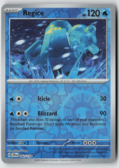 Regice 042/159 SV09: Journey Together Uncommon Reverse Holo NM Takumi Wada