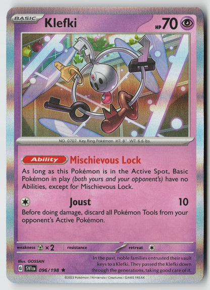 Klefki 096/198 SV01: Scarlet & Violet Base Set Rare Holo NM GOSSAN
