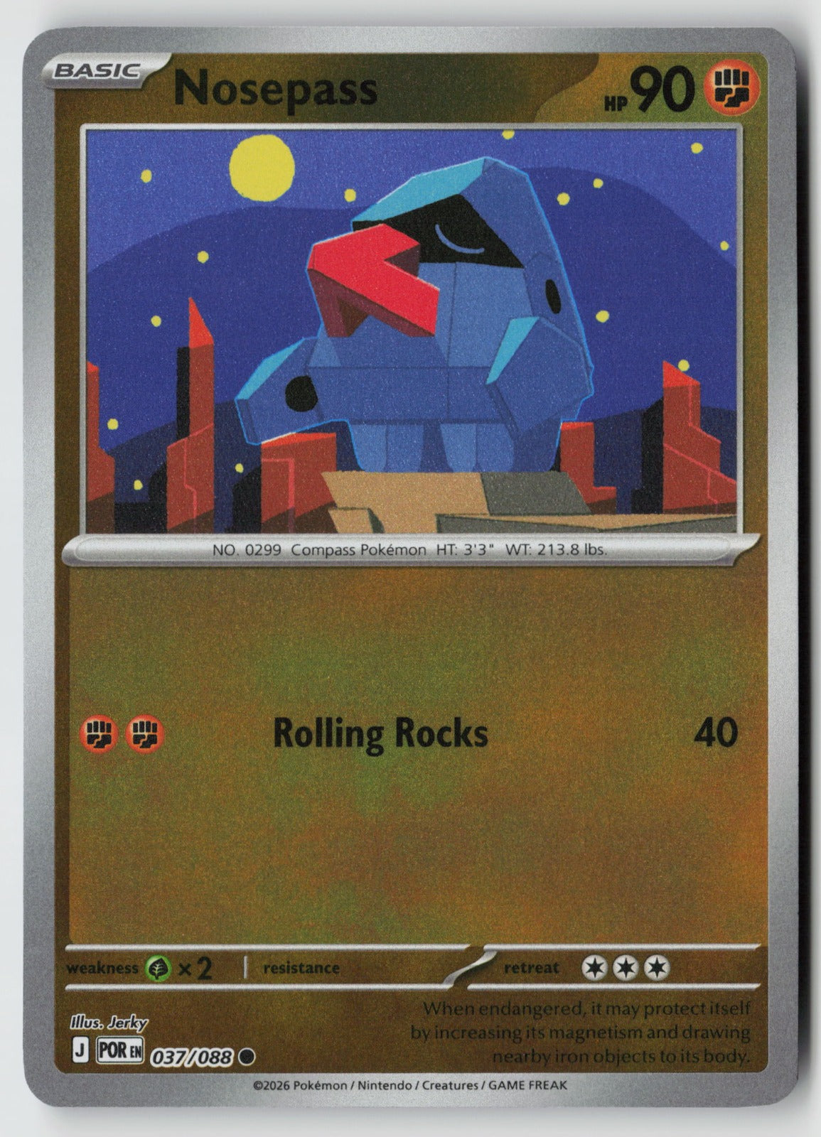 Nosepass 037/088 ME03: Perfect Order Common Reverse Holo NM Jerky