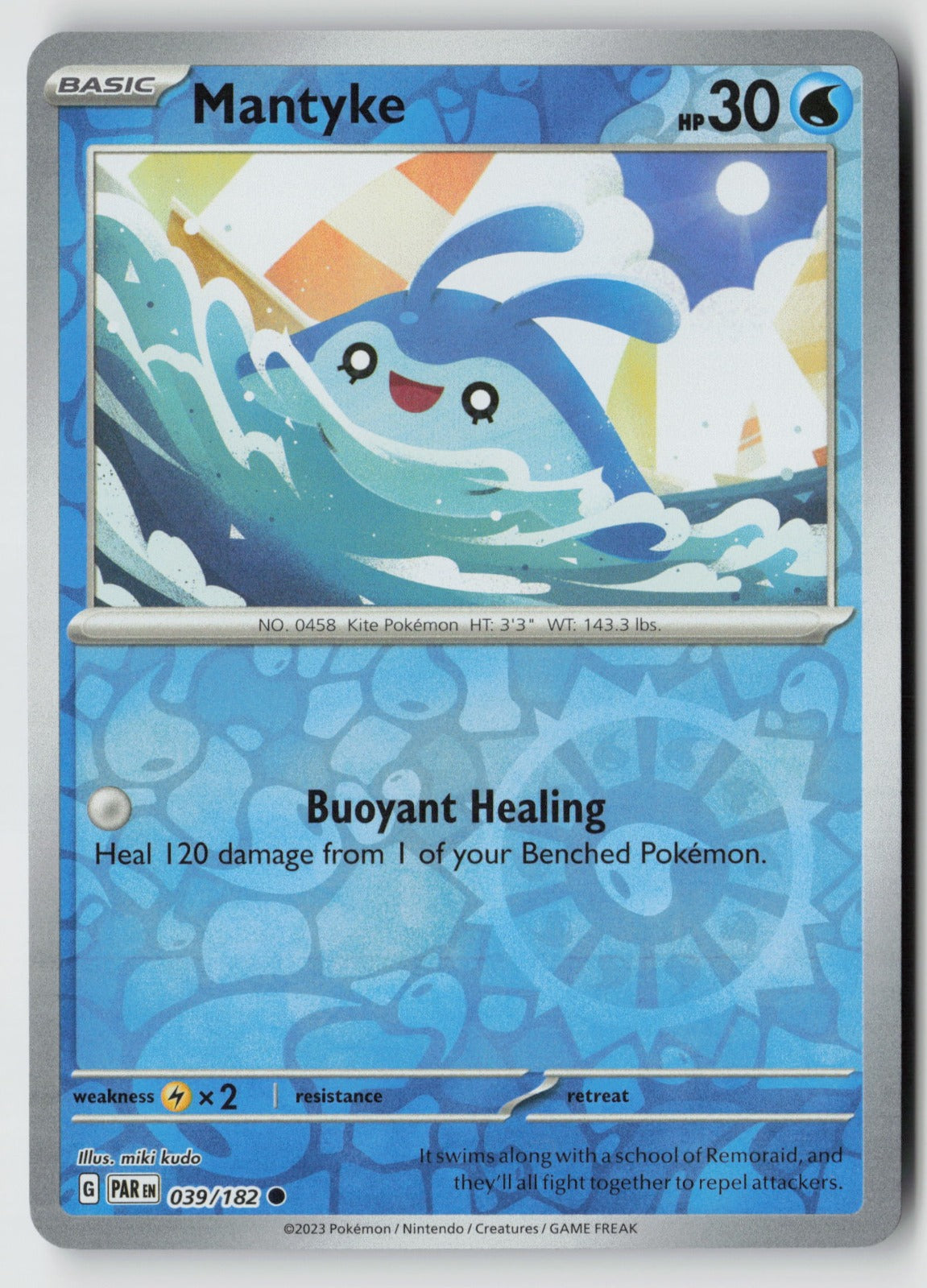 Mantyke 039/182 SV04: Paradox Rift Common Reverse Holo NM miki kudo