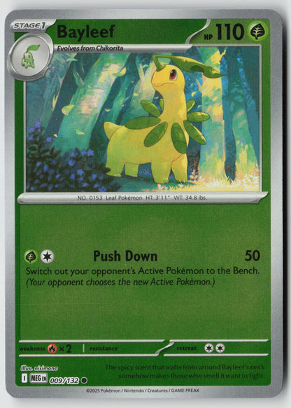 Bayleef 009/132 ME01: Mega Evolution Common Reverse Holo NM nisimono