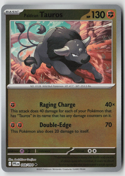 Paldean Tauros 048/094 ME02: Phantasmal Flames Uncommon Reverse Holo NM