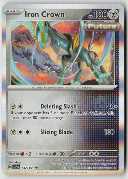 Iron Crown 132/191 SV08: Surging Sparks Rare Holo NM akagi