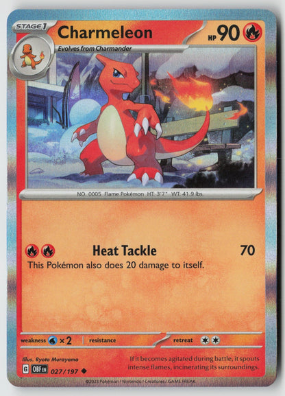 Charmeleon 027/197 SV03: Obsidian Flames Uncommon NM Ryota Murayama