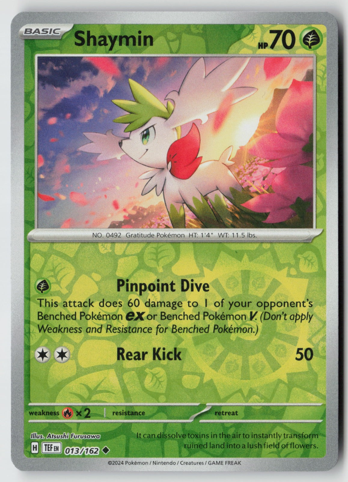 Shaymin 013/162 SV05: Temporal Forces Uncommon Reverse Holo NM Atsushi Furusawa