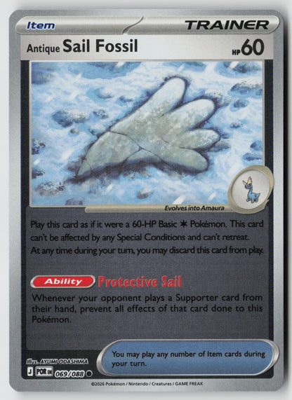 Antique Sail Fossil 069/088 ME03: Perfect Order Common Reverse Holo NM