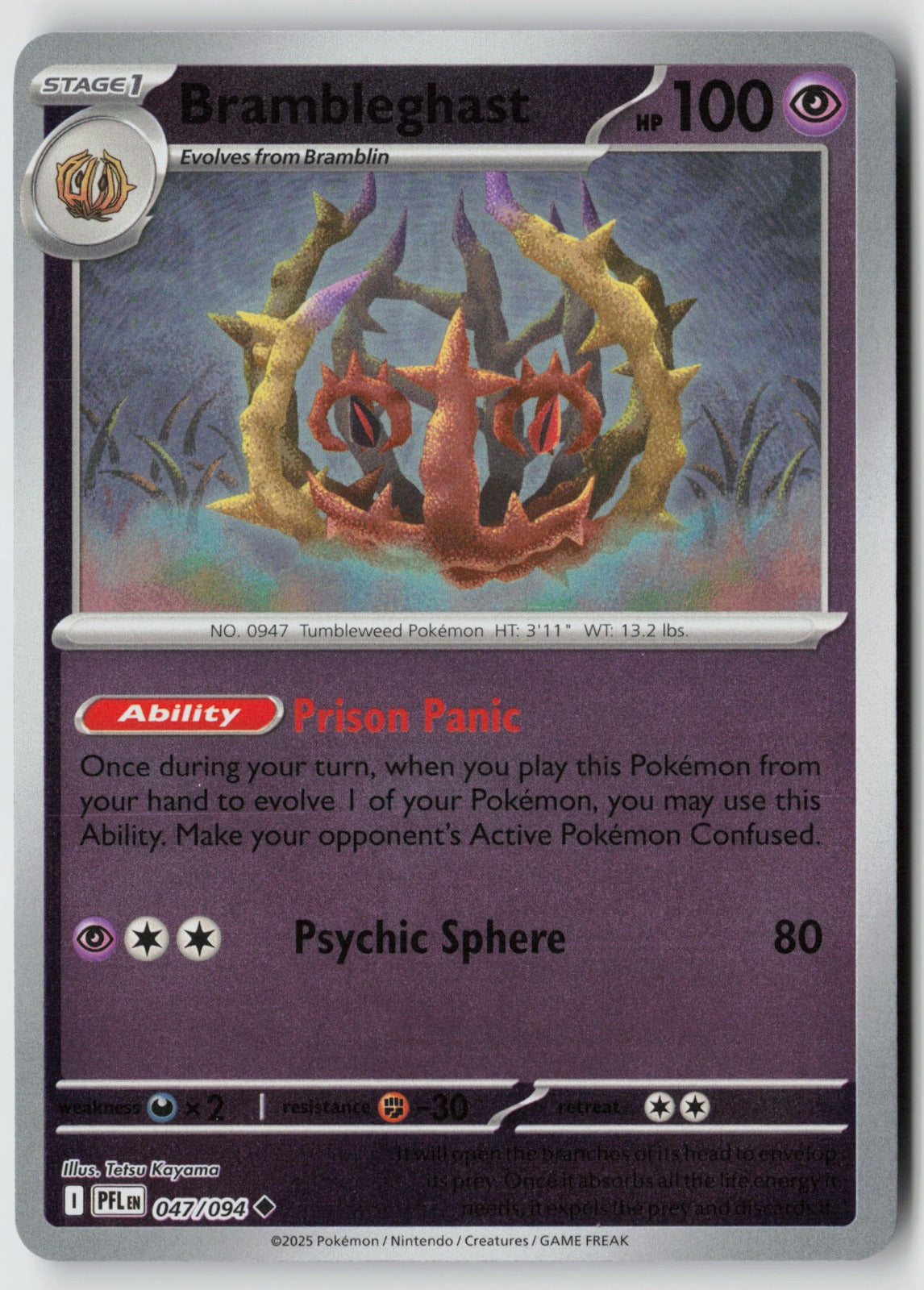 Brambleghast 047/094 ME02: Phantasmal Flames Uncommon Reverse Holo NM