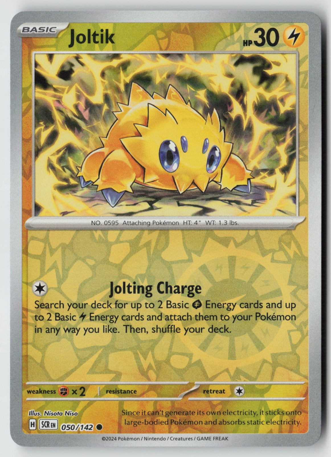 Joltik 050/142 SV07: Stellar Crown Common Reverse Holo NM Nisota Niso