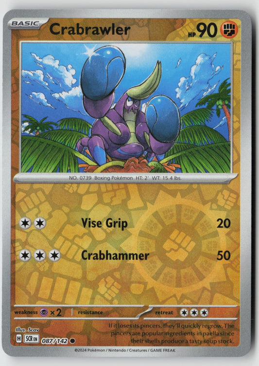 Crabrawler 087/142 SV07: Stellar Crown Common Reverse Holo NM Scav