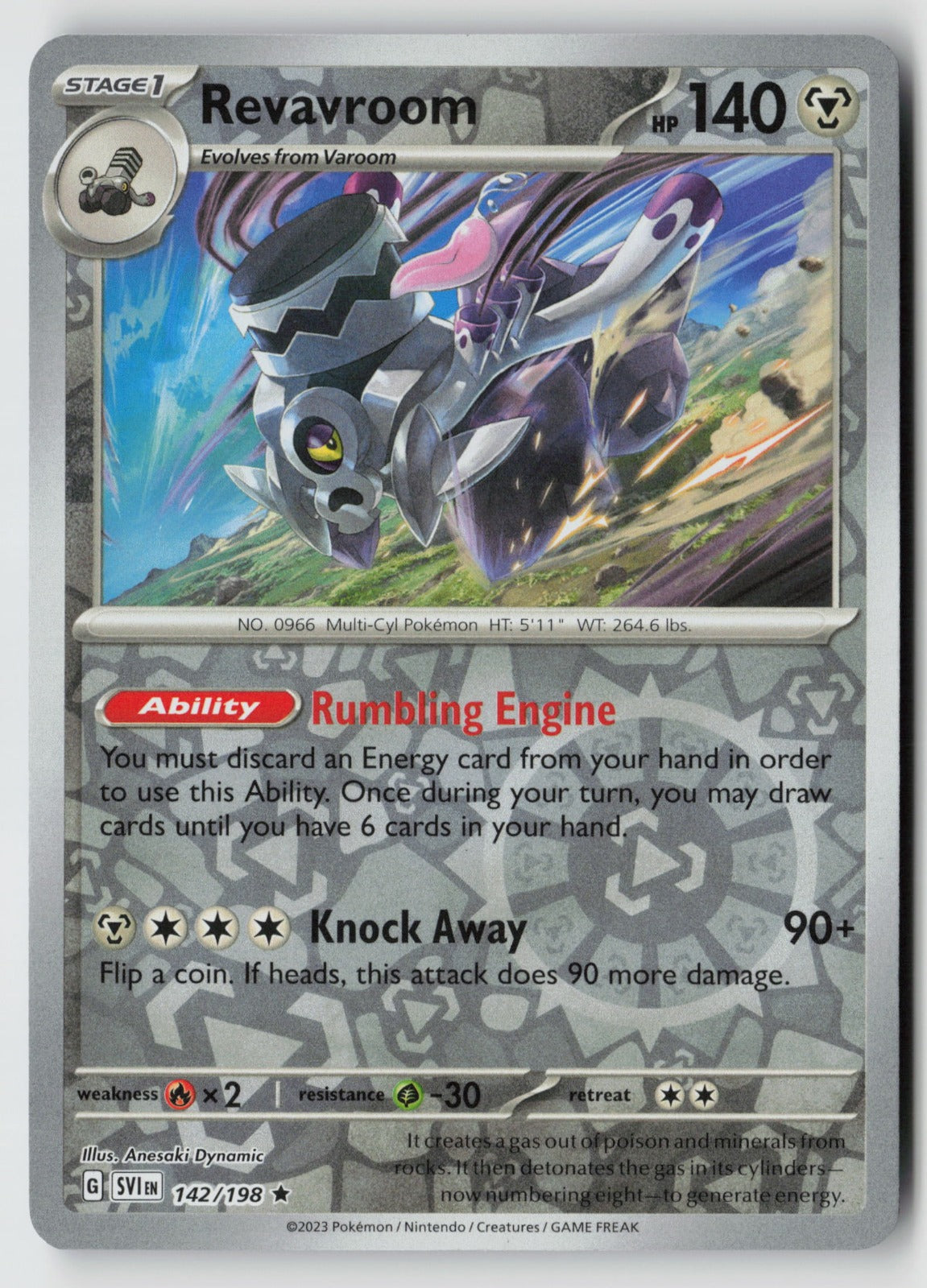 Revavroom 142/198 SV01: Scarlet & Violet Base Set Rare Reverse Holo NM