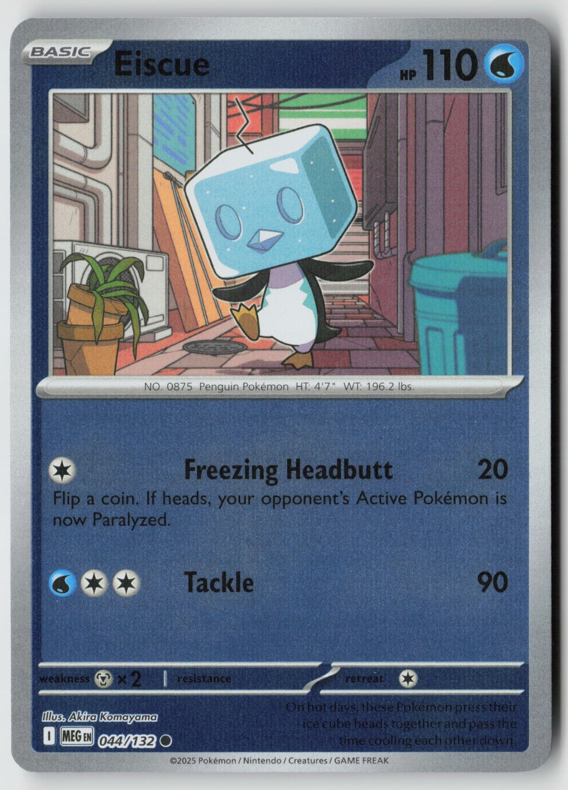 Eiscue 044/132 ME01: Mega Evolution Common Reverse Holo NM Akira Komayama
