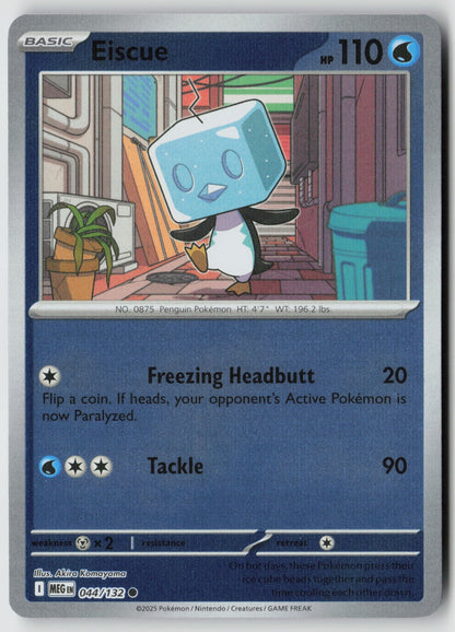 Eiscue 044/132 ME01: Mega Evolution Common Reverse Holo NM Akira Komayama