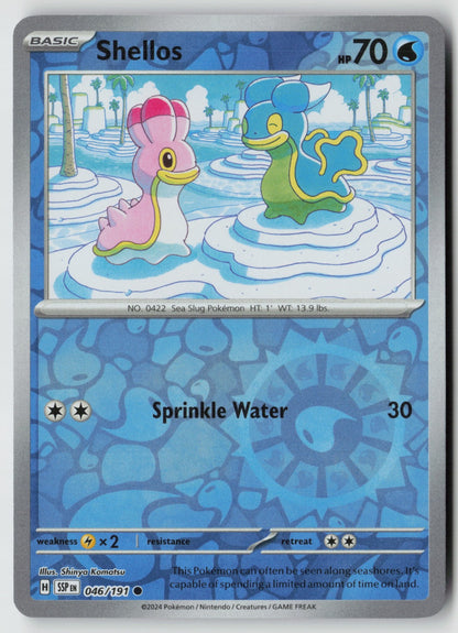 Shellos 046/191 SV08: Surging Sparks Common Reverse Holo NM Shinya Komatsu