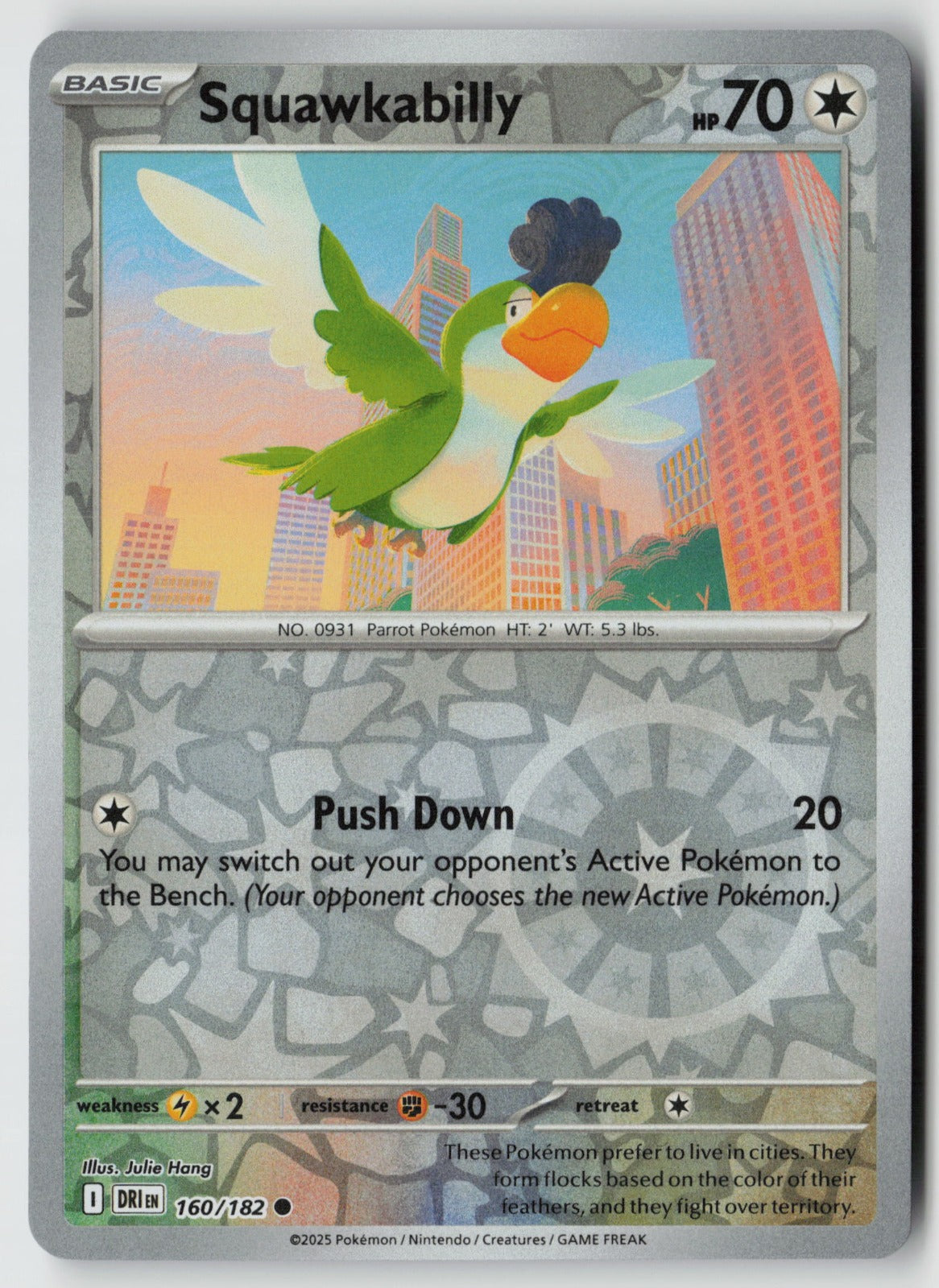 Squawkabilly 160/182 SV10: Destined Rivals Common Reverse Holo NM Toyste Beach