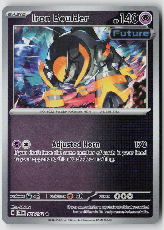 Iron Boulder 071/142 SV07: Stellar Crown Rare Reverse Holo NM GIDORA