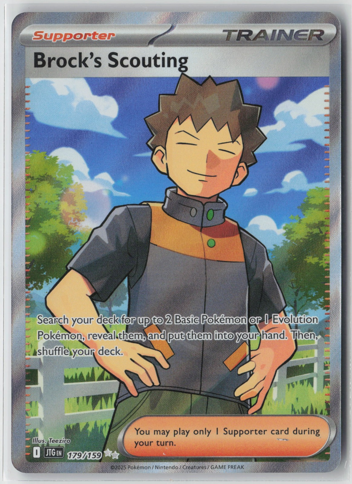 Brock's Scouting 179/159 SV09: Journey Together Ultra Rare Holo NM Teeziro