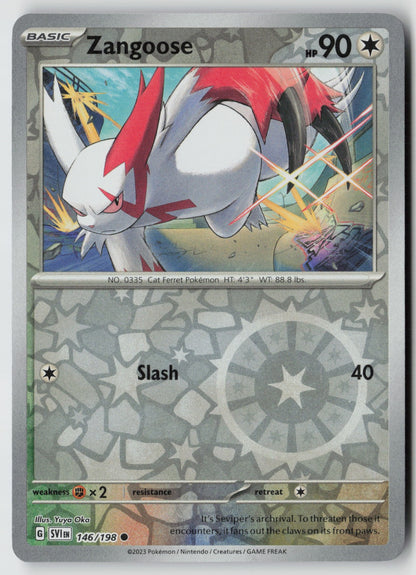Zangoose 146/198 SV01: Scarlet & Violet Base Set Common Reverse Holo NM
