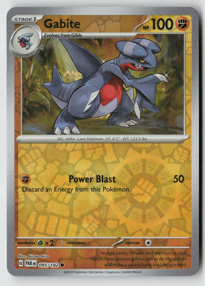 Gabite 095/182 SV04: Paradox Rift Common Reverse Holo NM Nisota Niso