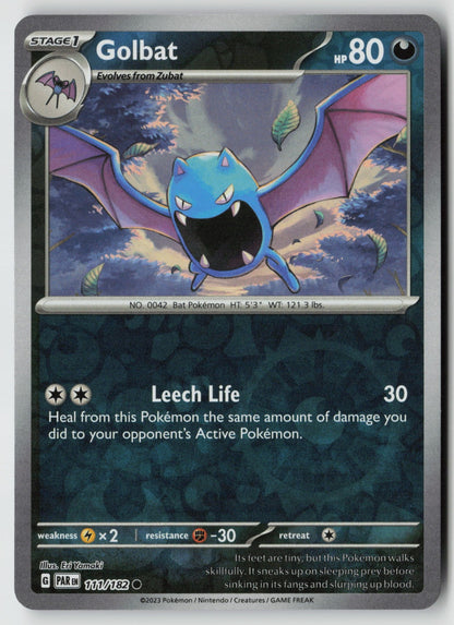 Golbat 111/182 SV04: Paradox Rift Common Reverse Holo NM Eri Yamaki