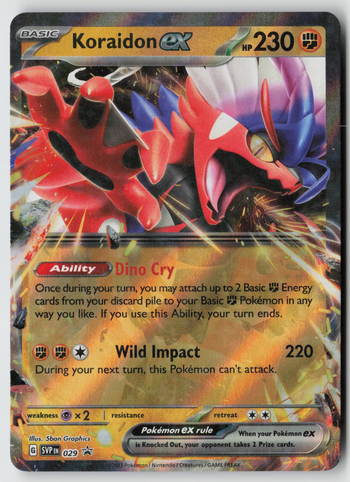 Koraidon ex 029 SV: Scarlet & Violet Promo Cards Promo Holo NM aky CG Works