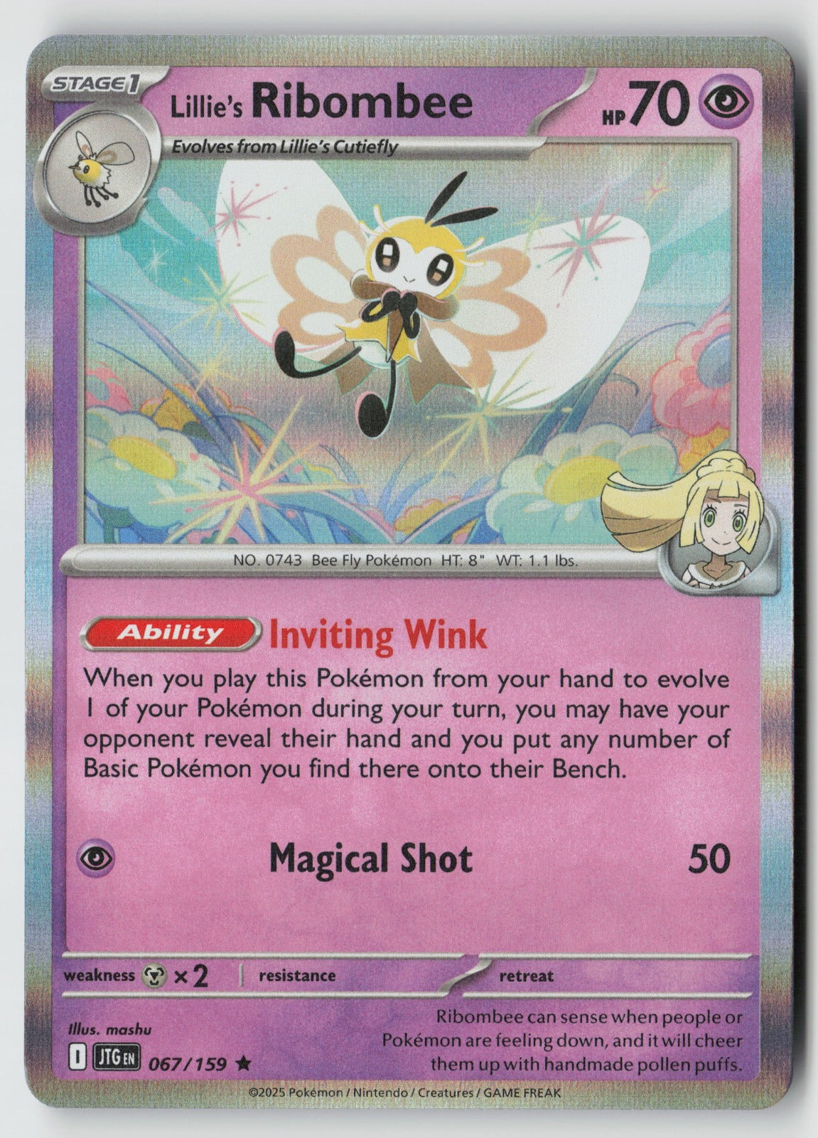 Lillie's Ribombee 067/159 SV09: Journey Together Rare Holo NM mashu