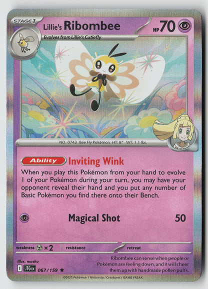 Lillie's Ribombee 067/159 SV09: Journey Together Rare Holo NM mashu