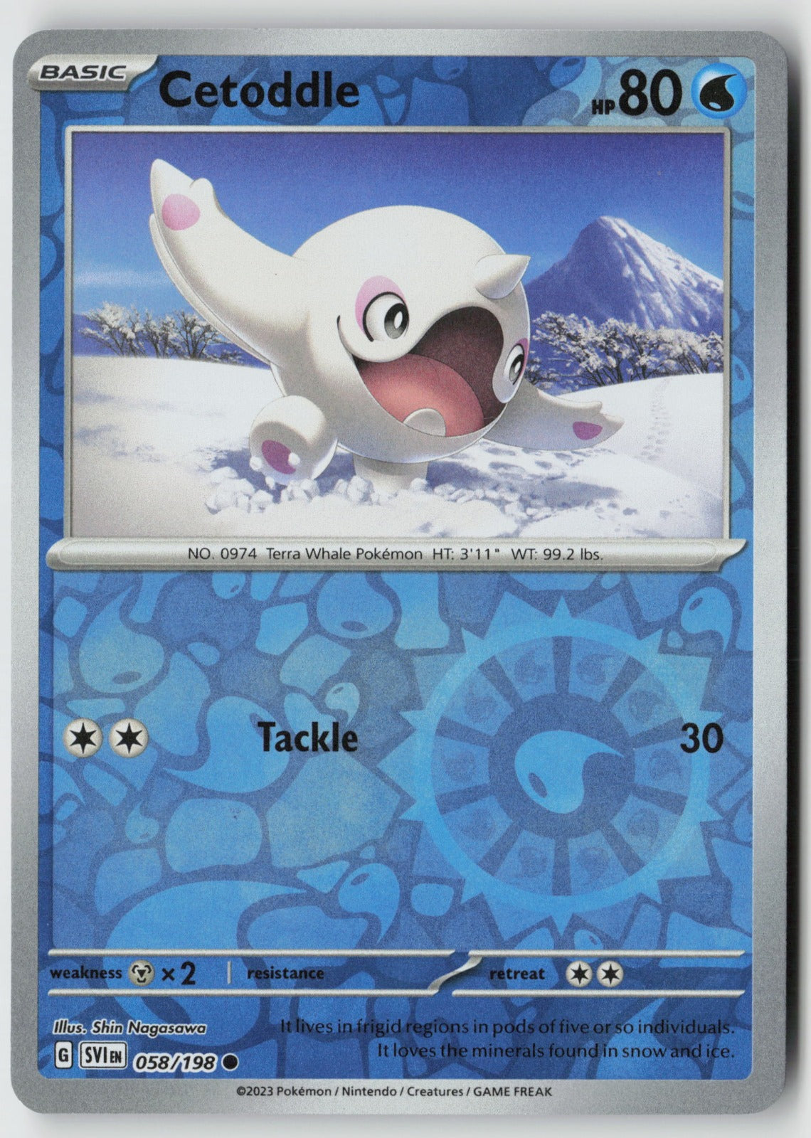 Cetoddle 058/198 SV01: Scarlet & Violet Base Set Common Reverse Holo NM