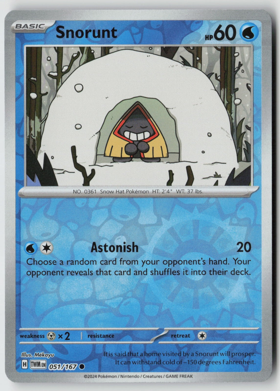 Snorunt 051/167 SV06: Twilight Masquerade Common Reverse Holo NM Mékayu
