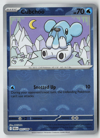 Cubchoo (Poke Ball Pattern) 025/086 SV: Black Bolt Common Holo NM OOYAMA