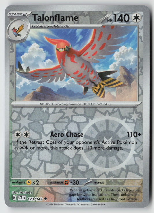 Talonflame 123/142 SV07: Stellar Crown Uncommon Reverse Holo NM Nurikabe
